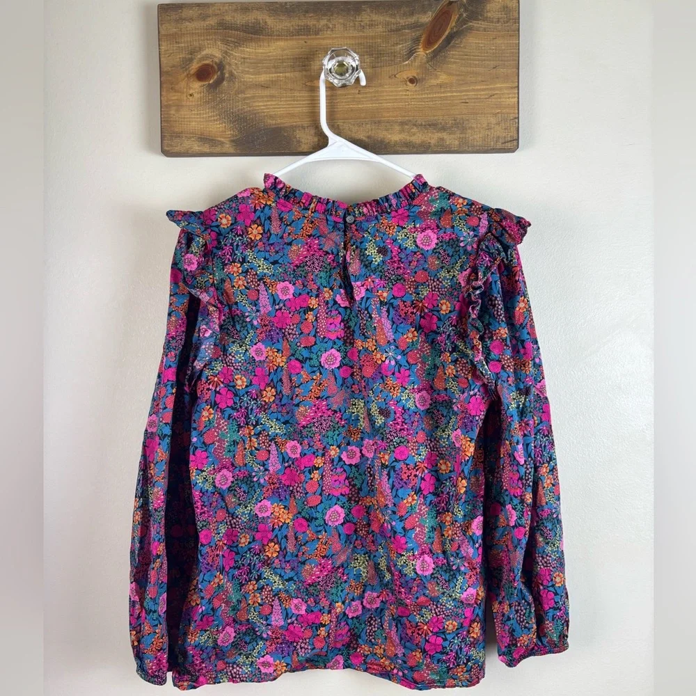 J Crew Small Flutter-sleeve top in Liberty of London Floral Ciara print blouse - Picture 7 of 13